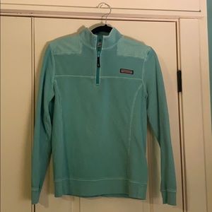 Mint green vineyard vines 1/4 zip